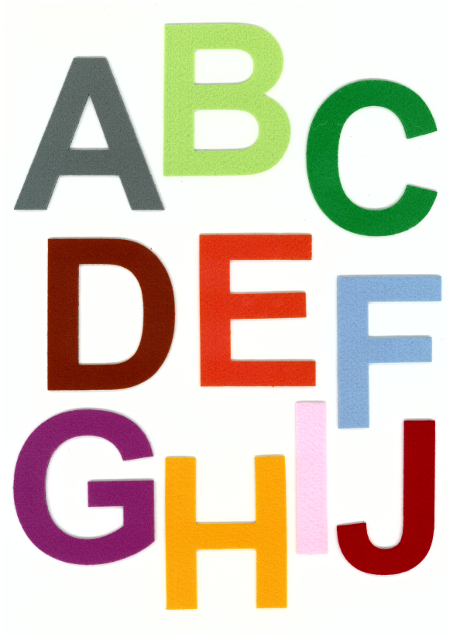 Milisten 50 St/ück Filz-Buchstaben gemischte Farben und Buchstaben Vlies ABC f/ür Bastelarbeiten Dekoration